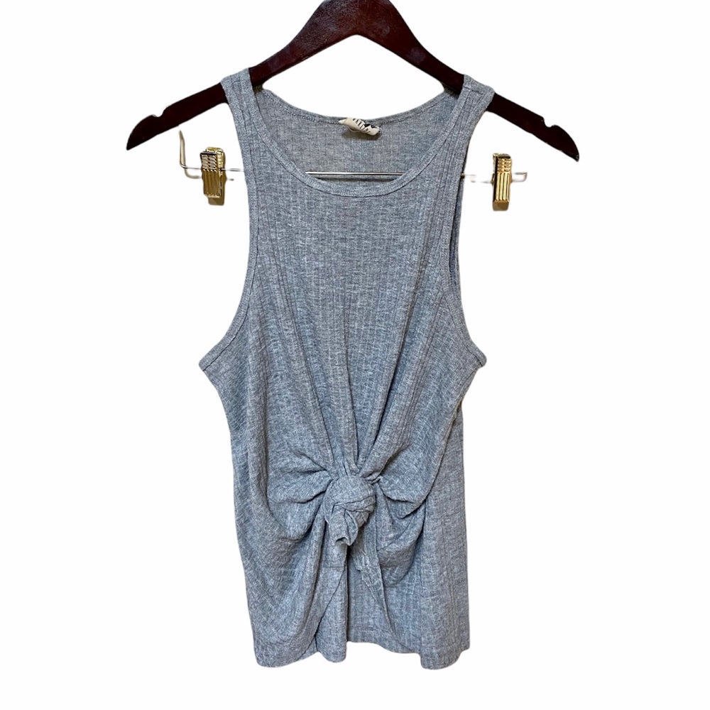Tokyo Darling Grey Ribbed Tank Top Womens Size Medium